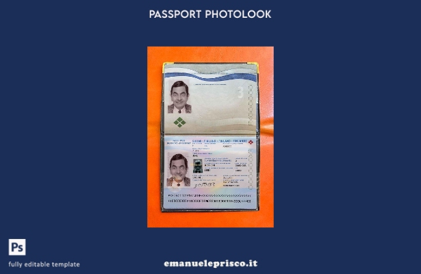 modello di aspetto fotografico del passaporto finlandese in stile verificato 1